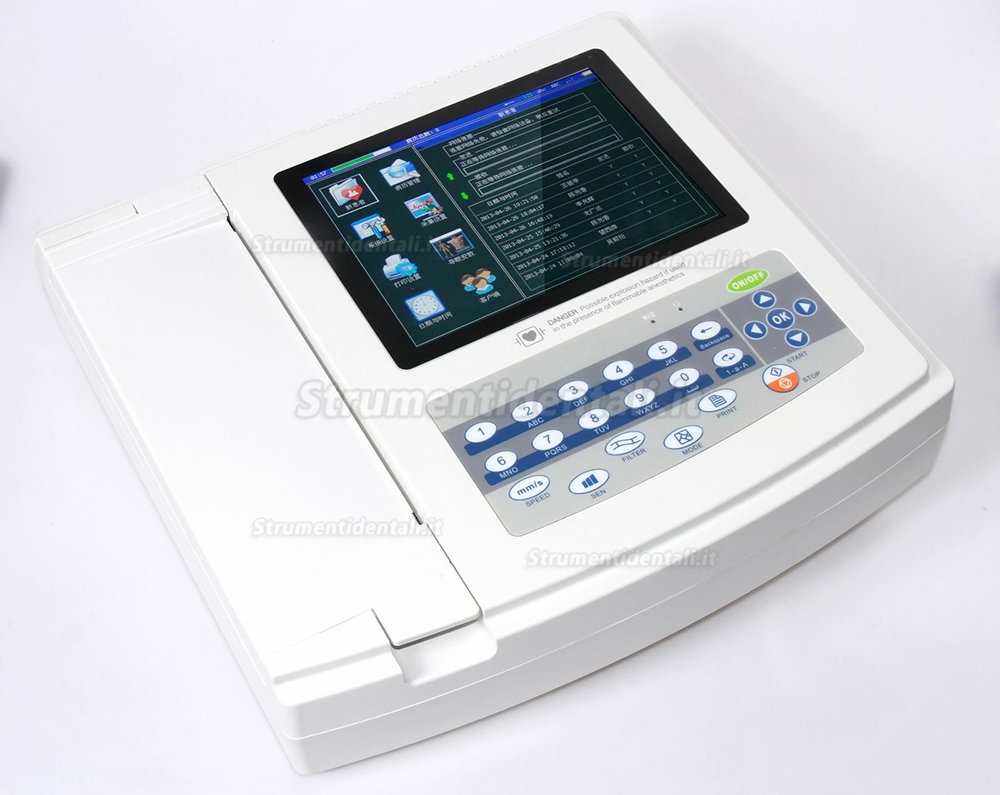 COMTEC® ECG-1200G Monitore elettrocardiografo digitale 12 canali